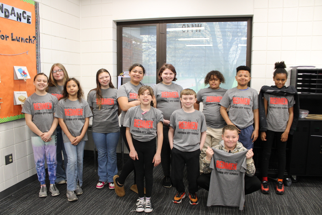 FES Students wearing Redmen Legacy shirts