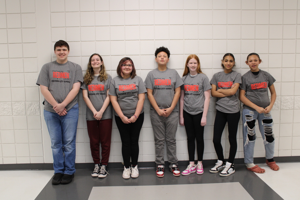 FES Students wearing Redmen Legacy shirts