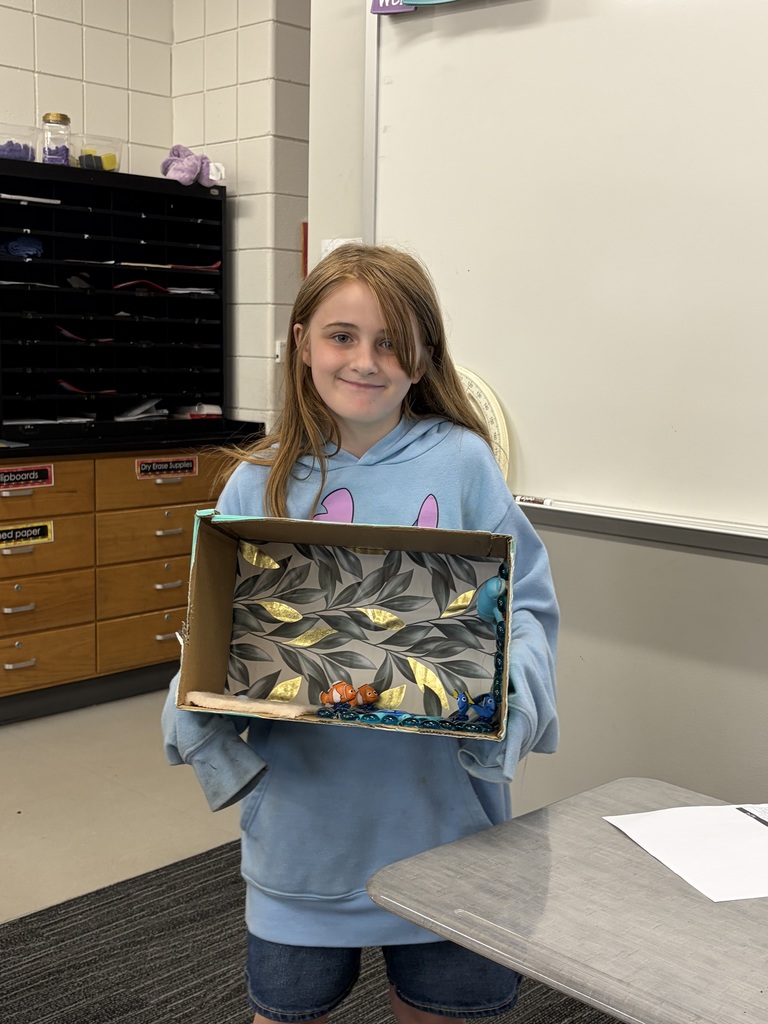 4th grade student doing a habitat presentation