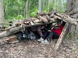 6th grade camp students doing activities