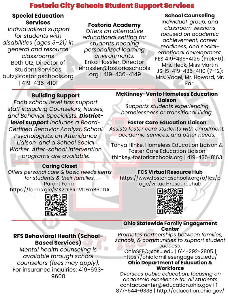 Fostoria City Schools Student Support Services