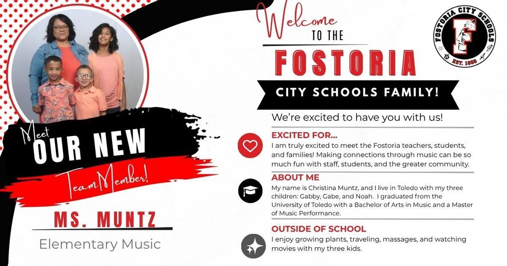 Ms. Muntz Welcome - FES music