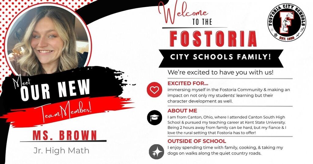 Ms. Brown welcome