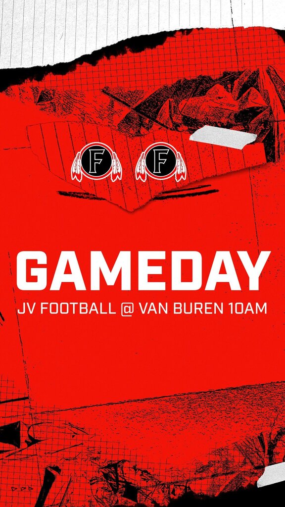 The JV 🏈 team travels to Van Buren this morning at 10am.