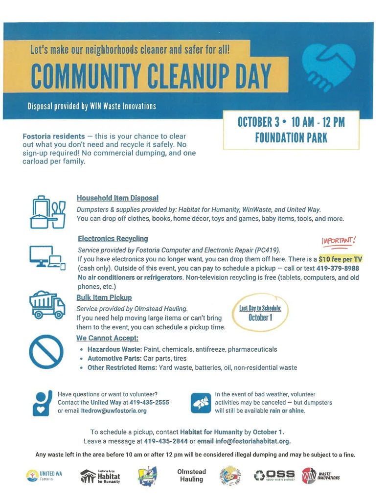 Community Cleanup Day flyer