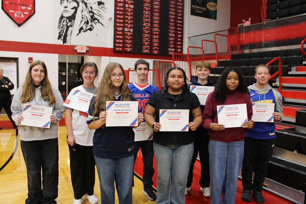 9th grade MH Champions Club members