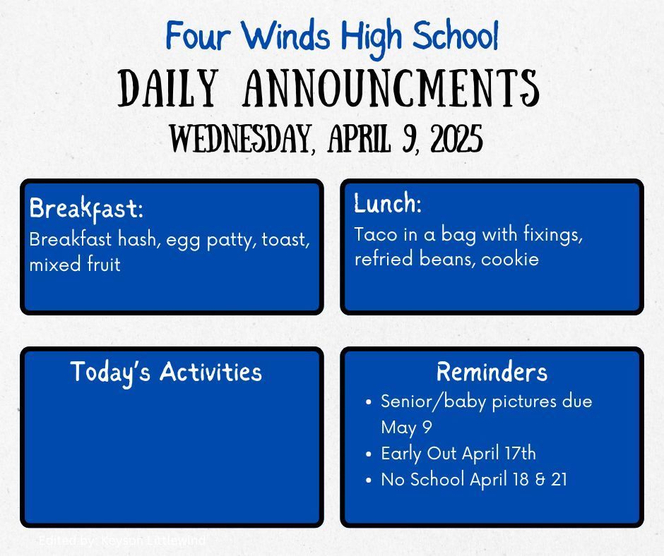 apr 9 announcements