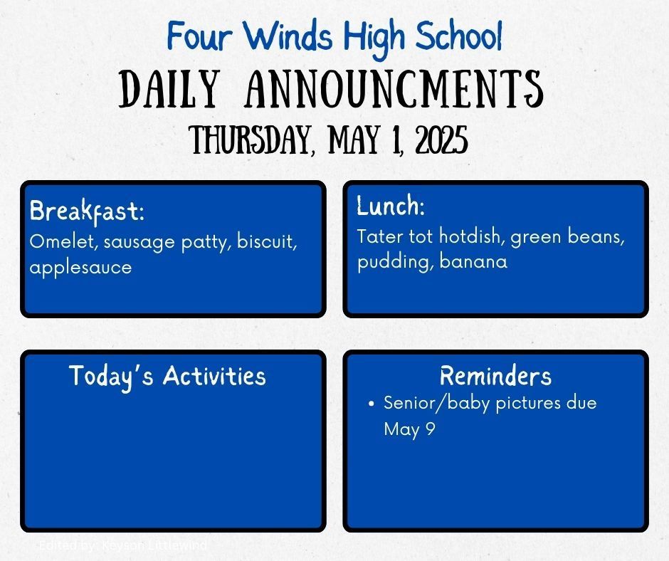 May 1 announcements