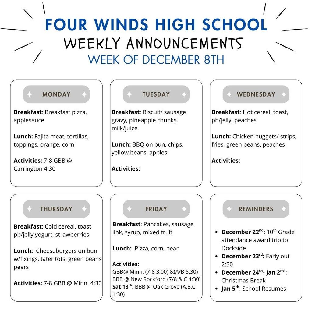 announcements dec 8-12