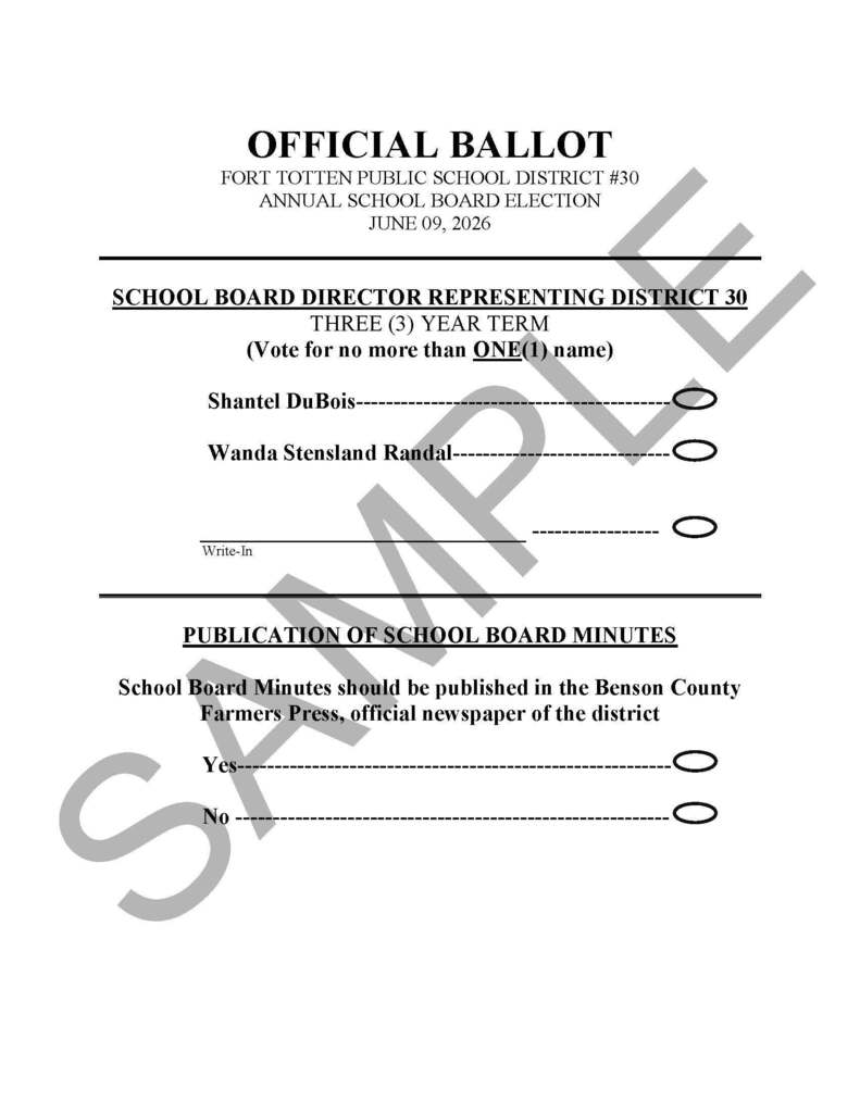 sample ballot
