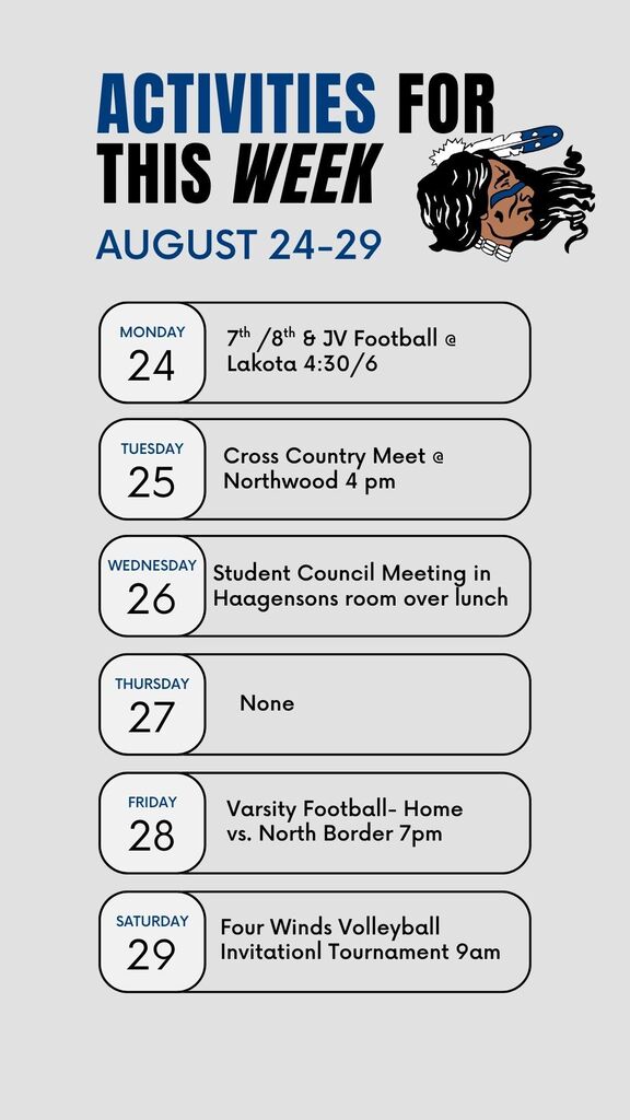 aug 24-29 activities