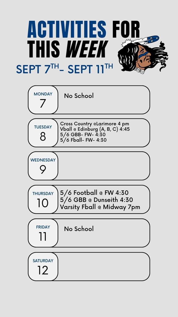 activities 9/7-9/11