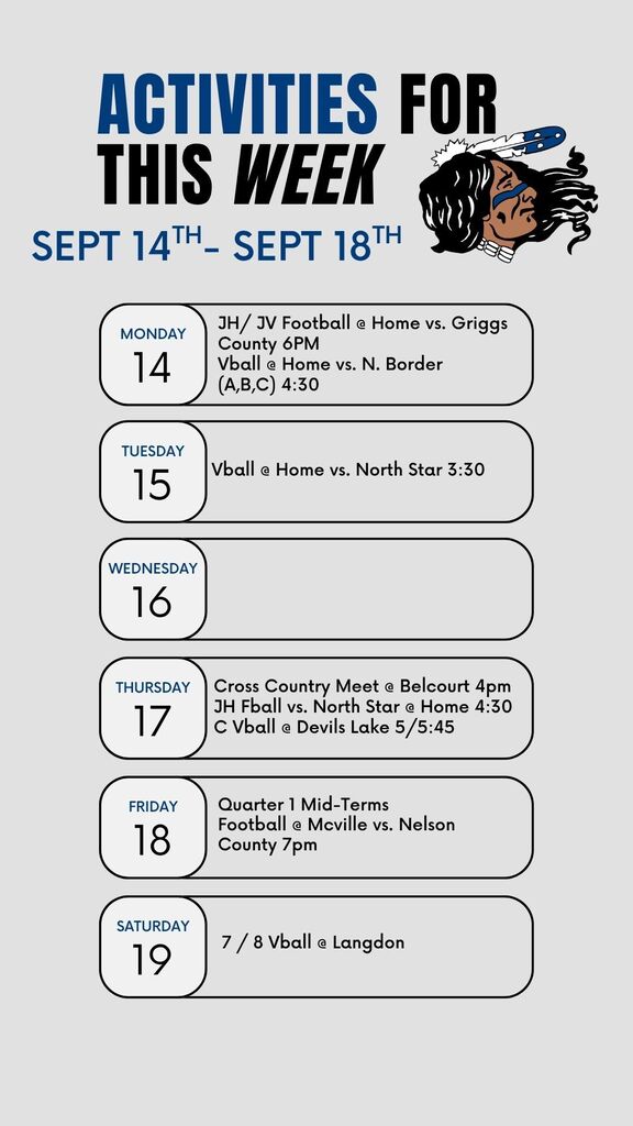9/14-9/18 activities