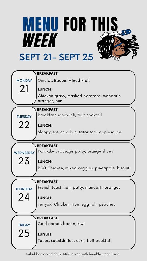 menu 9/21-9/26