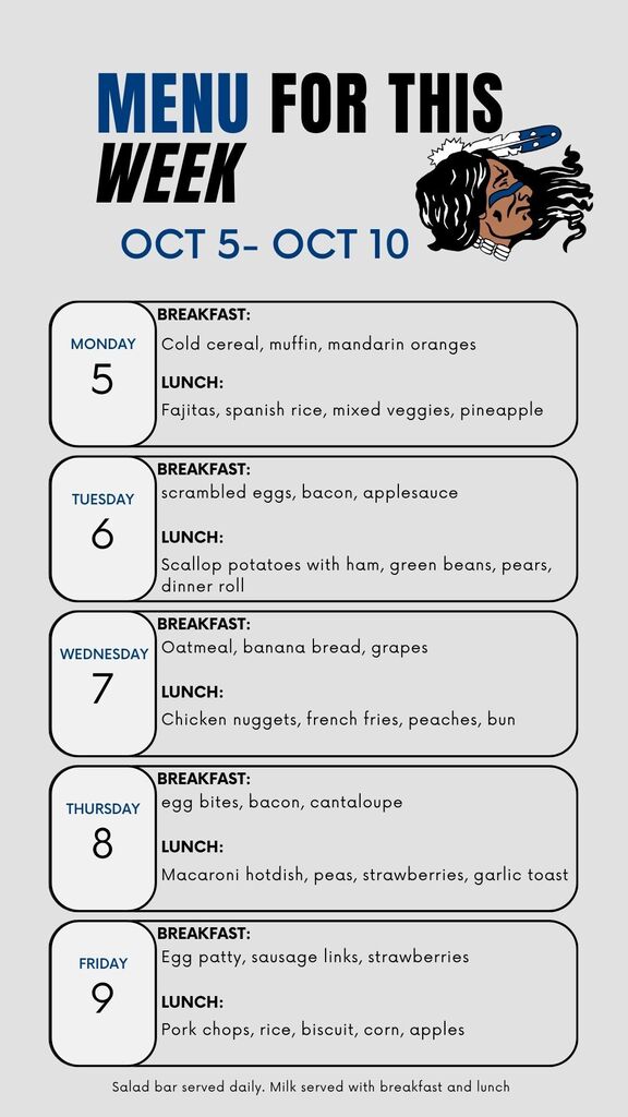 oct 5-10 menu