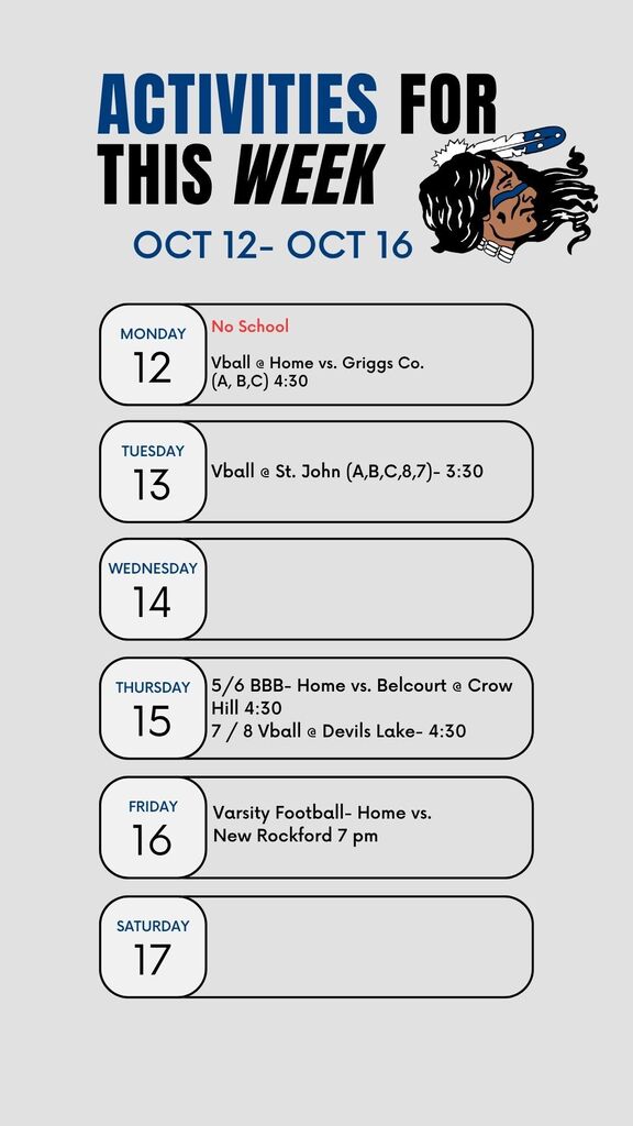 activities 10/12-10/16