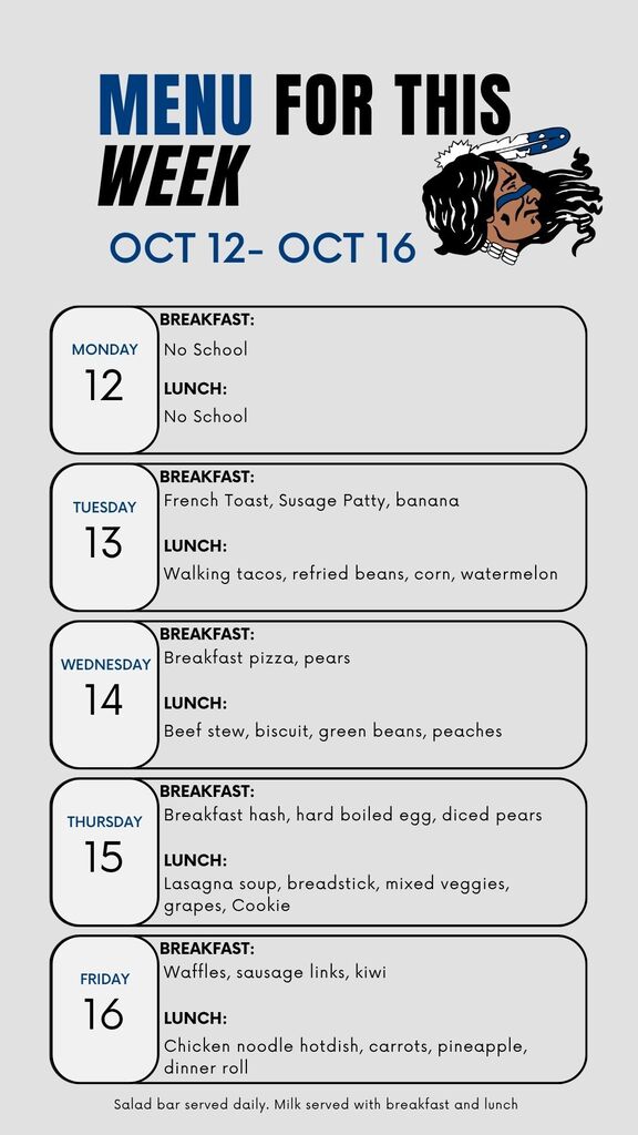 Menu 10/12-10/16