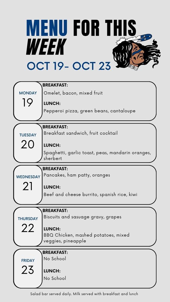 menu 10/19-10/23