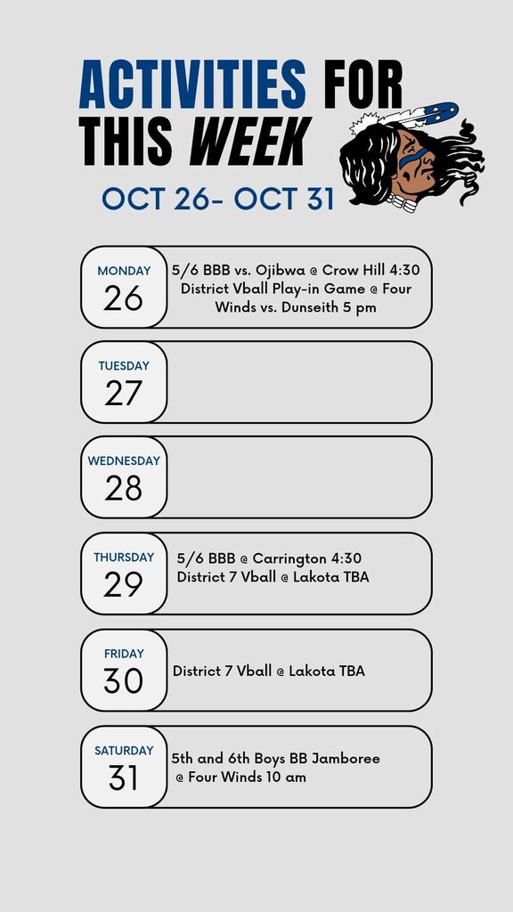 10/26-10/31 activities 