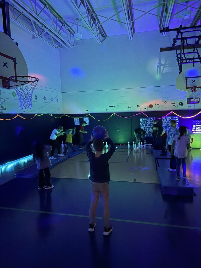 We had a blast cosmic bowling!