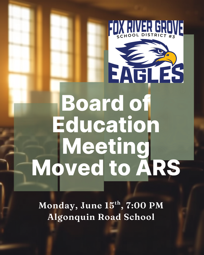 Board of Education Meeting at ARS, 7pm, June 15th