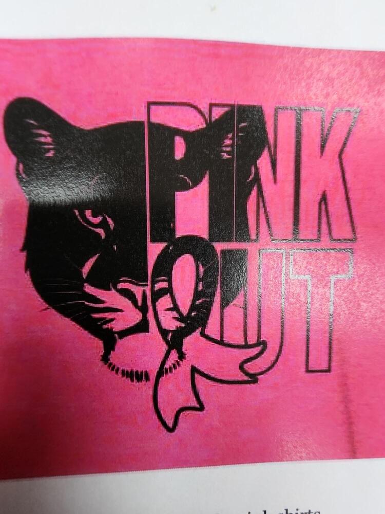 Picture of front of the Pink Out t-shirt
