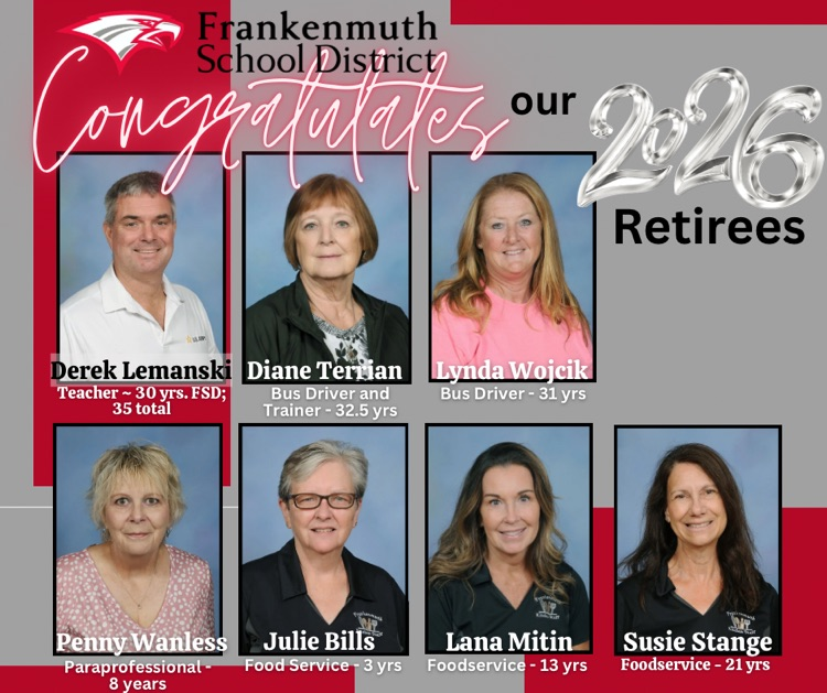 Seven FSD retirees pictured.