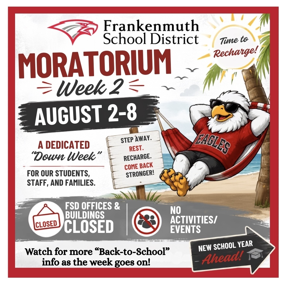 Eagle lounging in sun- Moratorium Week 2 is Aug 2-8