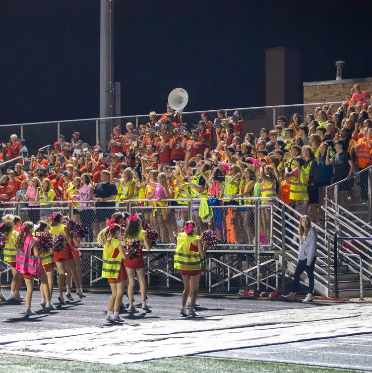 crowd in bleachers at Frankenmuth football game