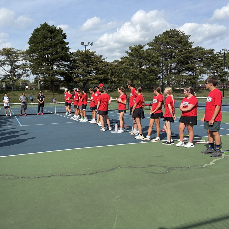 tennis line up prior to matches