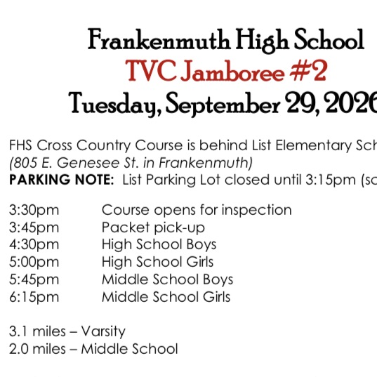 times for cross country at Frankenmuth