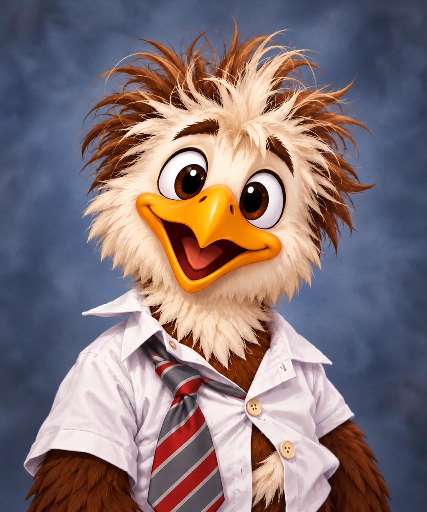 eagle cartoon at picture day