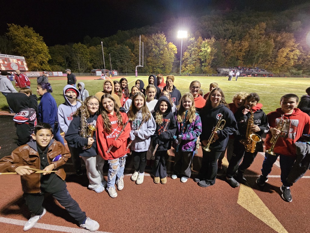 Frankford students on the track before the show