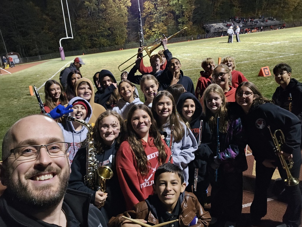 Frankford students on the track before the show