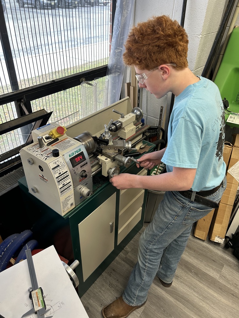 Student Machined bushings on our machine lathe