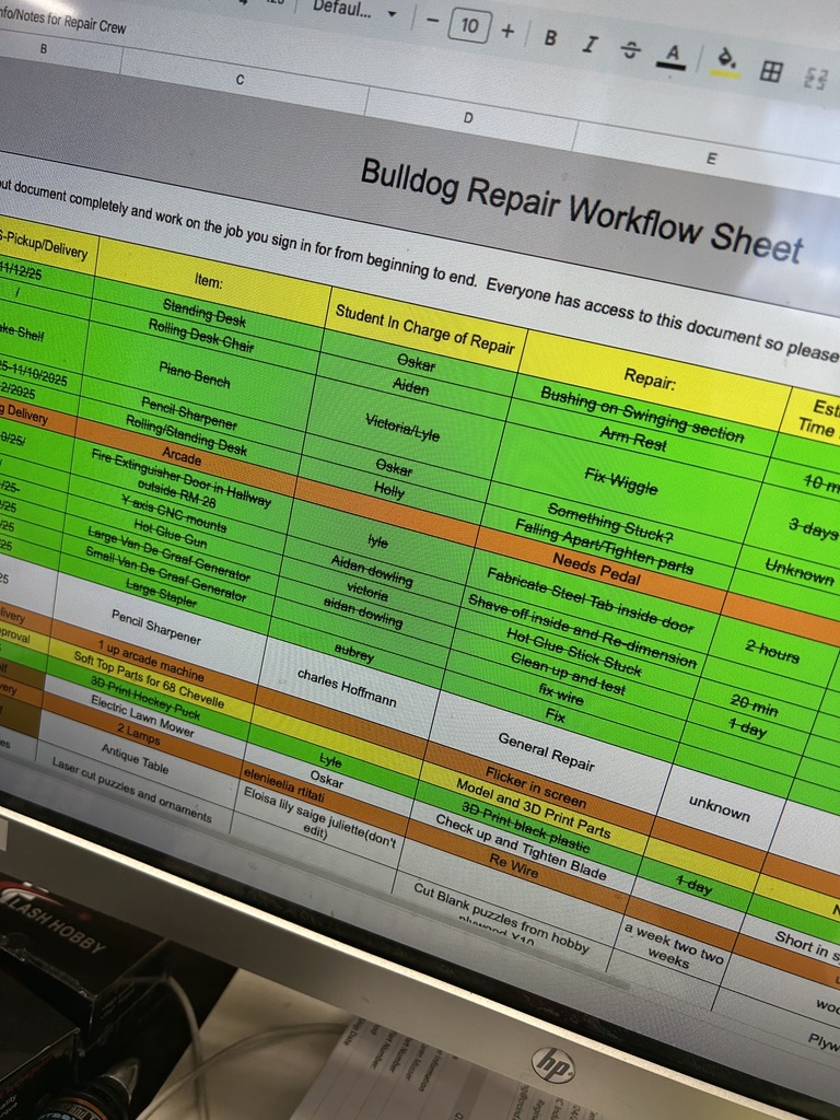 Intake List Crossed off 