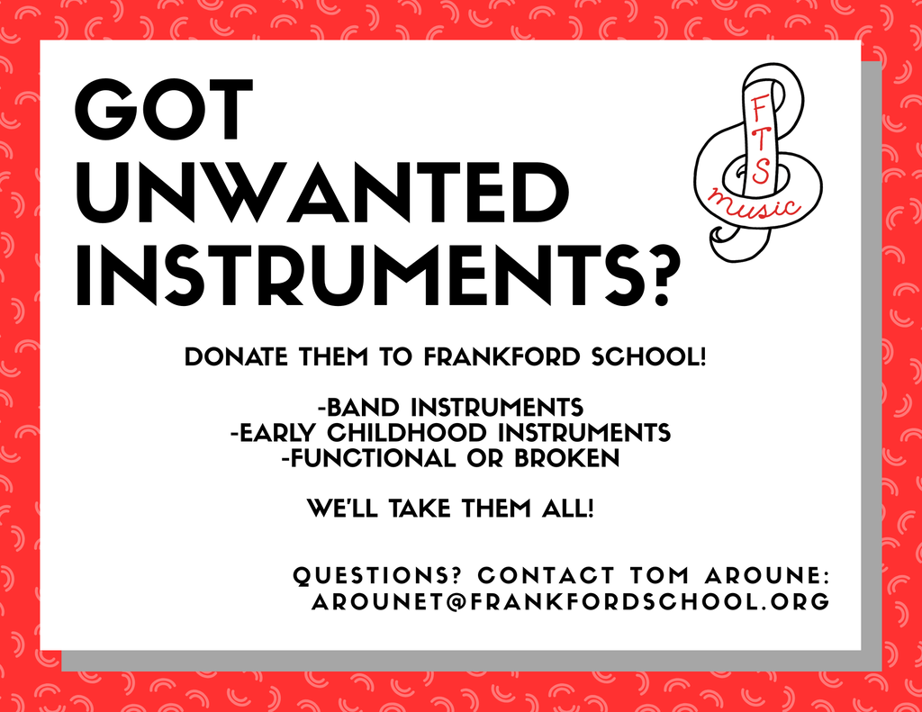 Flyer describing the donations