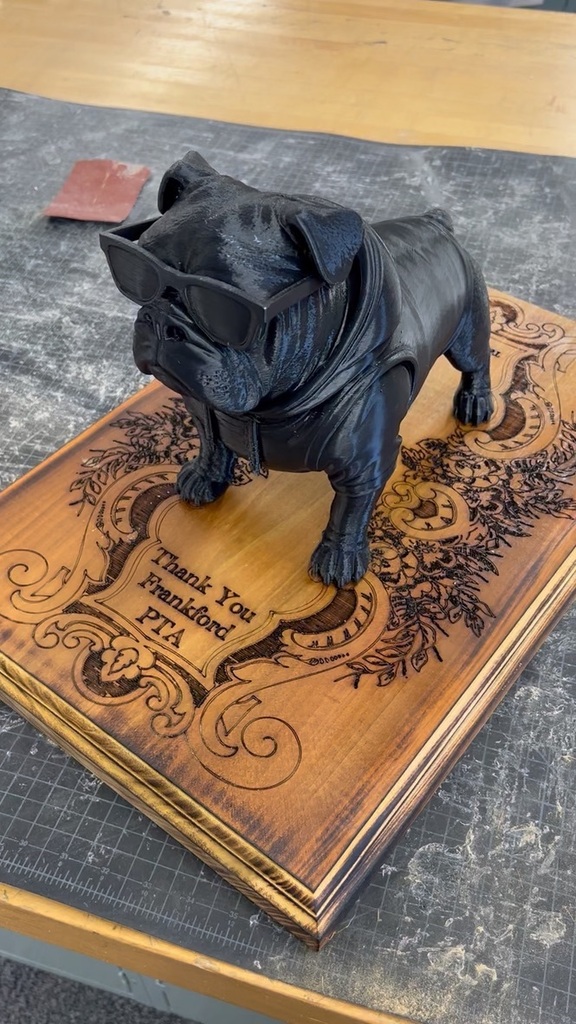 Custom Bulldog Trophy