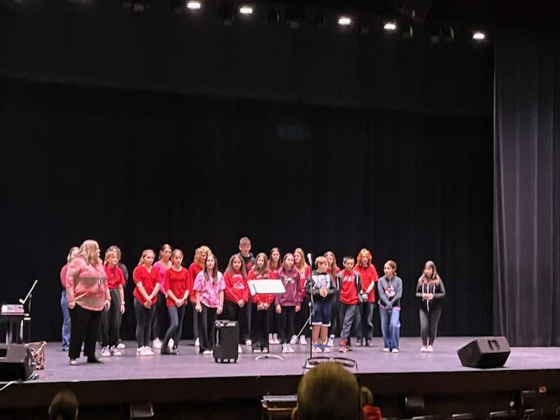 The chorus after their performance