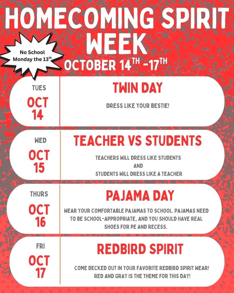 25-26 HOCO spirit days