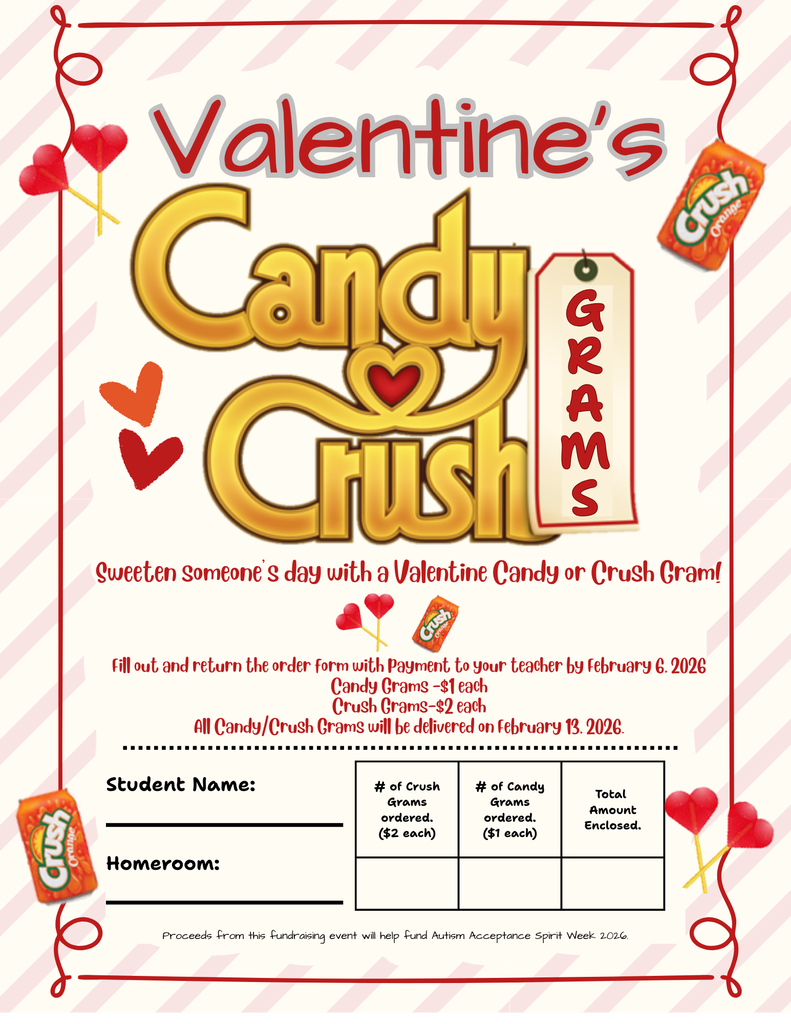 Candy Crush Grams Fundraiser for Valentine's Day!
