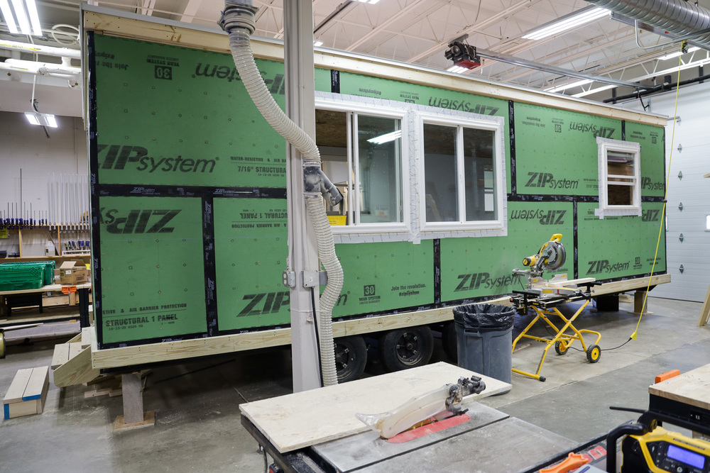 Concession stand that building trade students constructed.