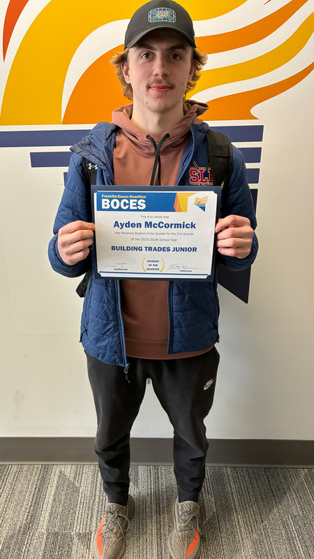 McCormick holds certificate