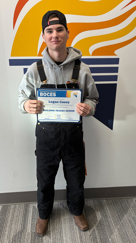 Casey holds certificate