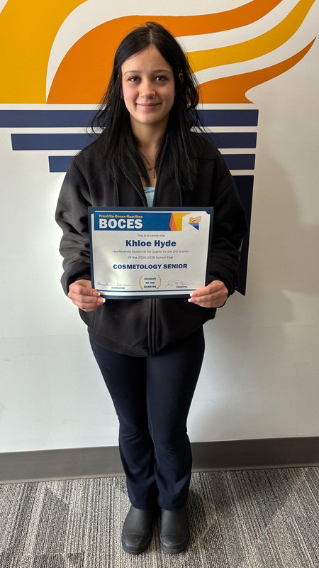 Hyde holds certificate