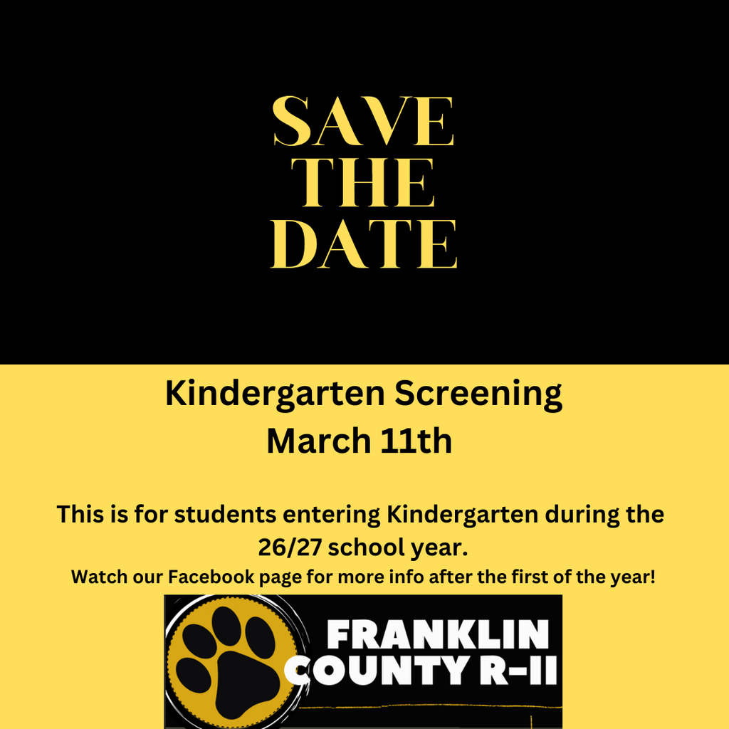 Kindergarten Screening March 11th
