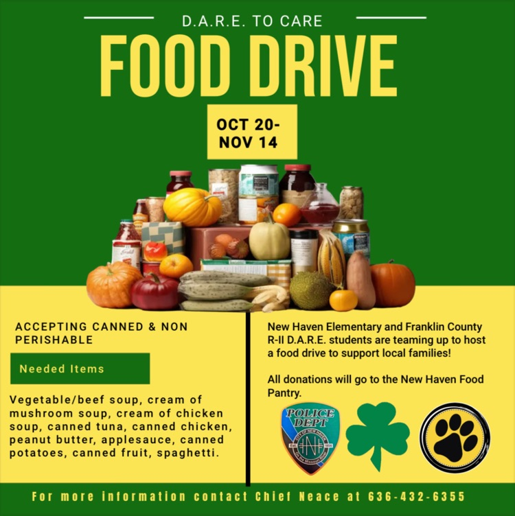 Food Drive Oct 20-Nov 14