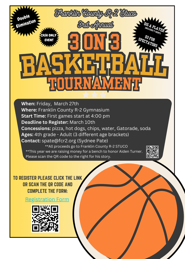 3-on-3  Basketball Tournament Friday, March 27