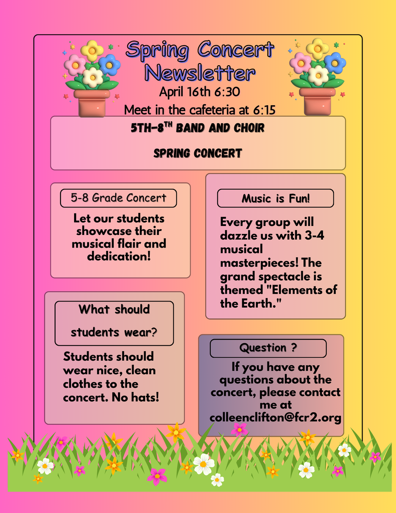 5-8 Concert Newsletter
