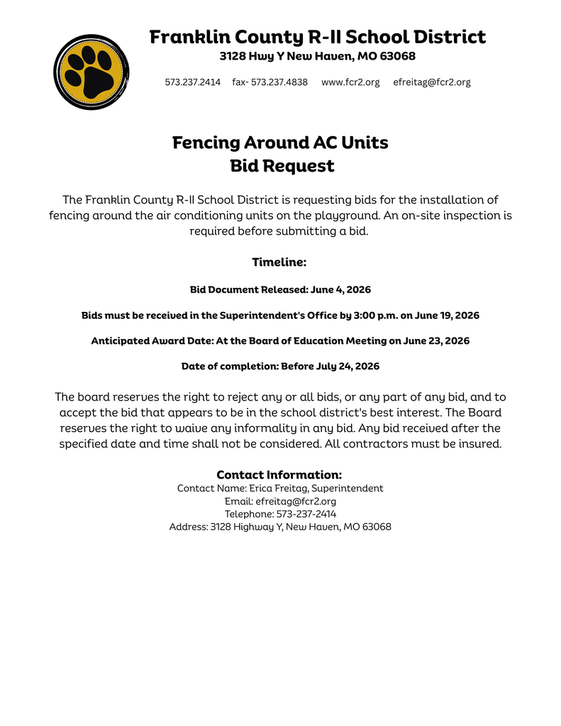 Fencing Bid Request